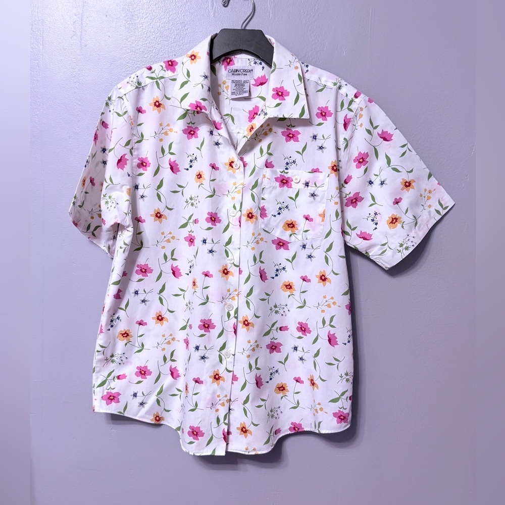 #10)  Cabin Creek Wrinkle Free Floral Shirt